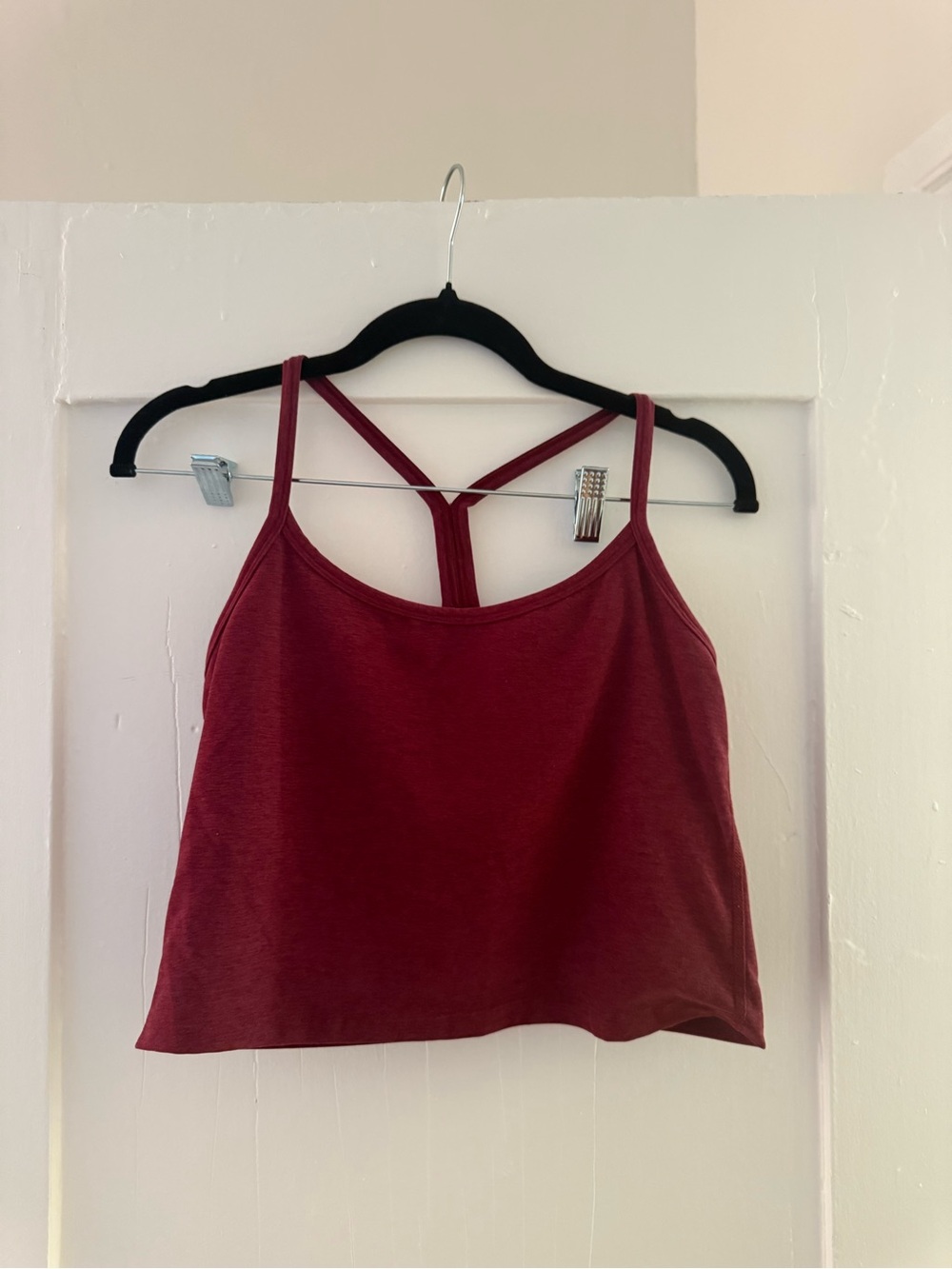 Beyond Yoga Spacedye Burgundy Open Back Strappy Tank Top L